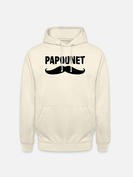 Papounet - Sweat-shirt à capuche unisexe - vanille