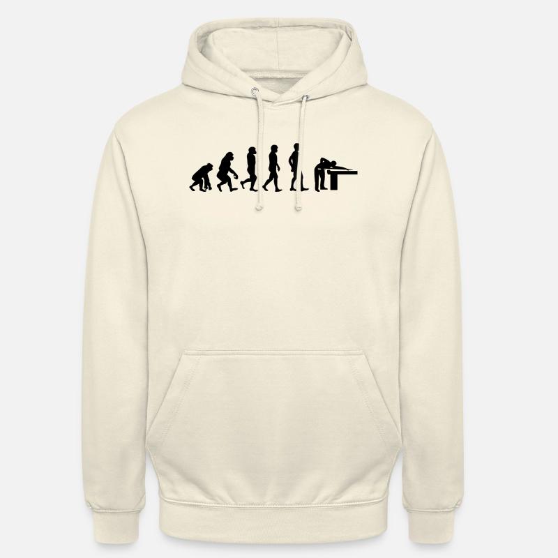 Évolution du billard - Sweat-shirt à capuche unisexe - vanille