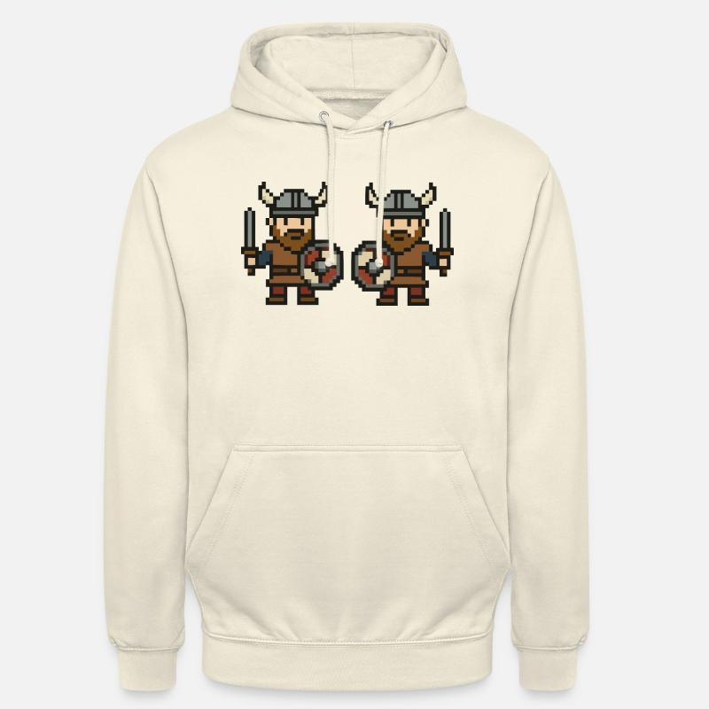 wikinger comic pixel 2 - Unisex Hoodie - Vanille-Milchshake
