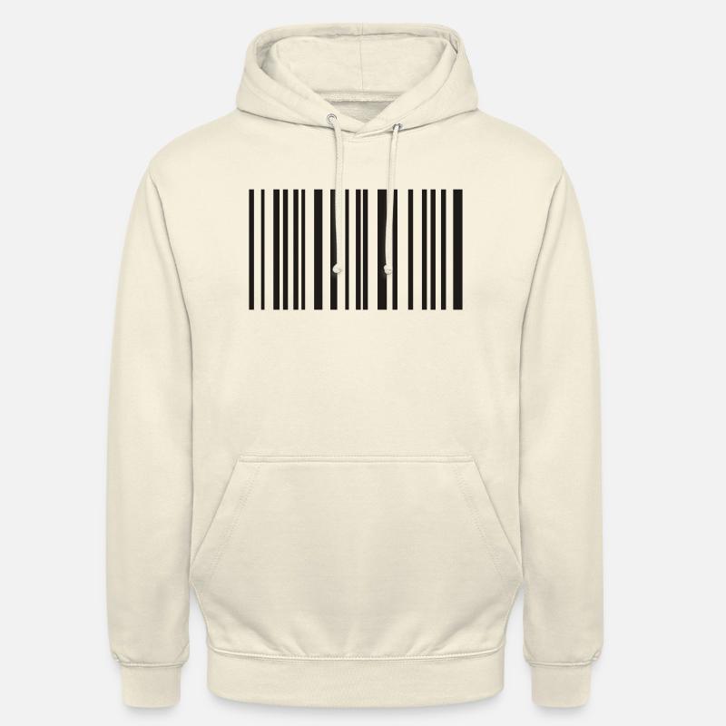 barcode - Sweat-shirt à capuche unisexe - vanille