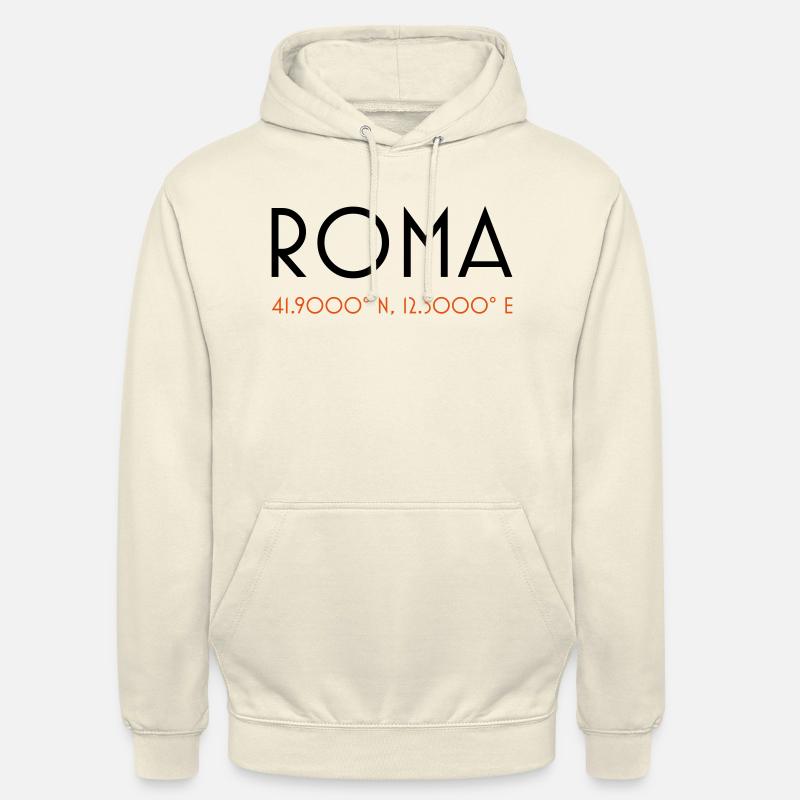 roma coordinates rome - Sweat-shirt à capuche unisexe - vanille