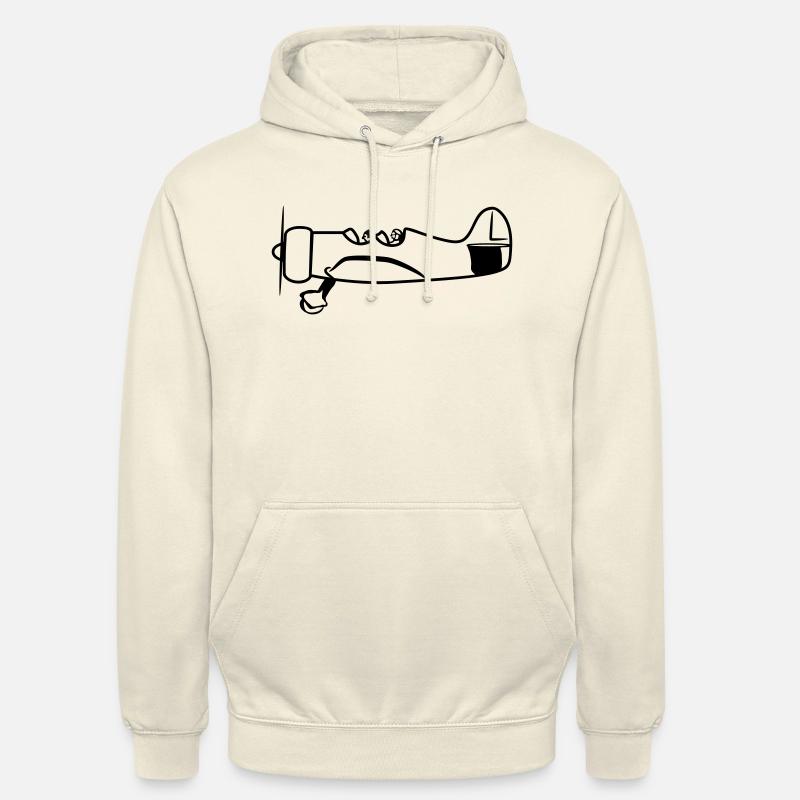 Propeller plane flying oldtimer - Unisex Hoodie - vanilla