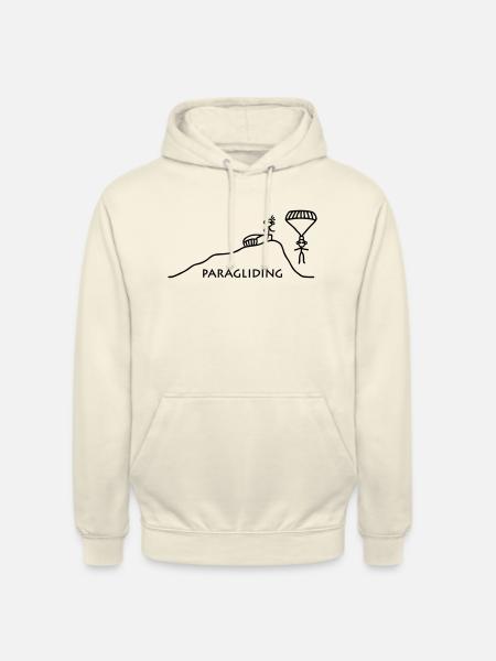 Paragliding vom Berg - Unisex Hoodie - Vanille-Milchshake