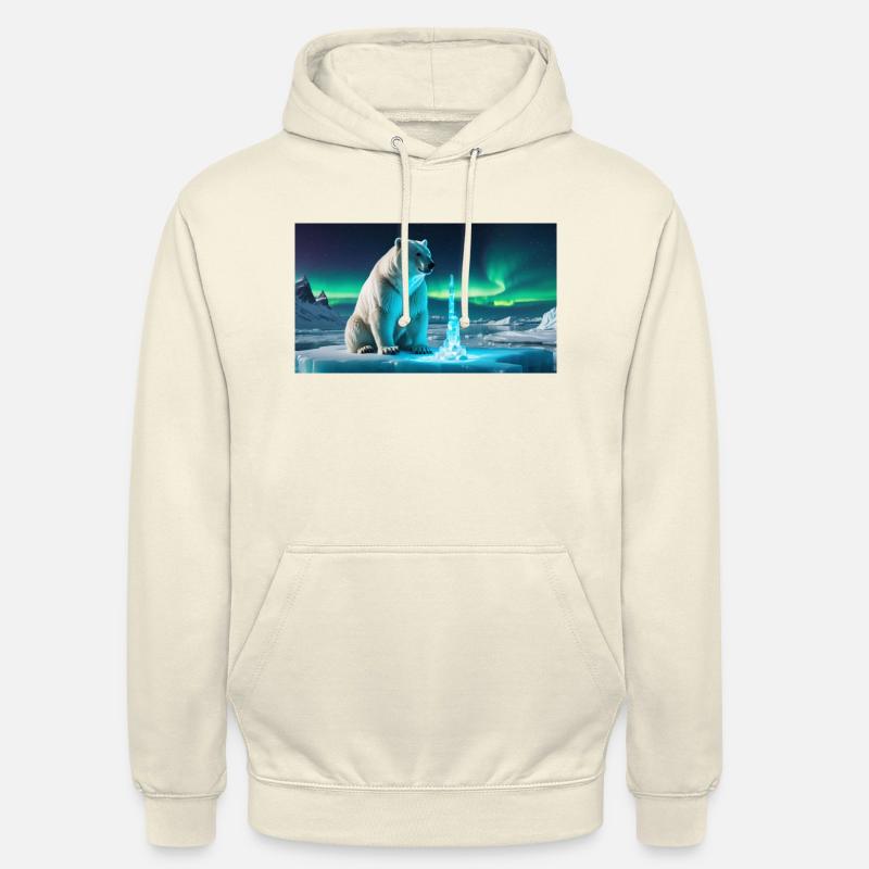 Eisbär und Eiskristall - Unisex Hoodie - Vanille-Milchshake