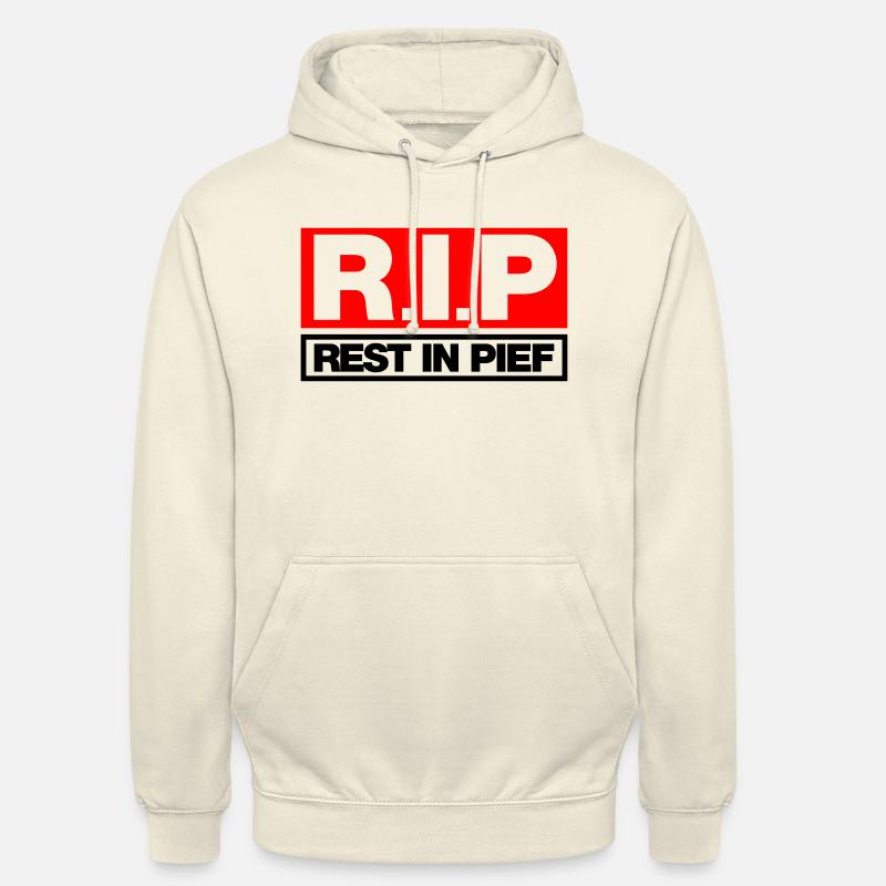 REPOS À PIEF (R.I.P.) - Sweat-shirt à capuche unisexe - vanille