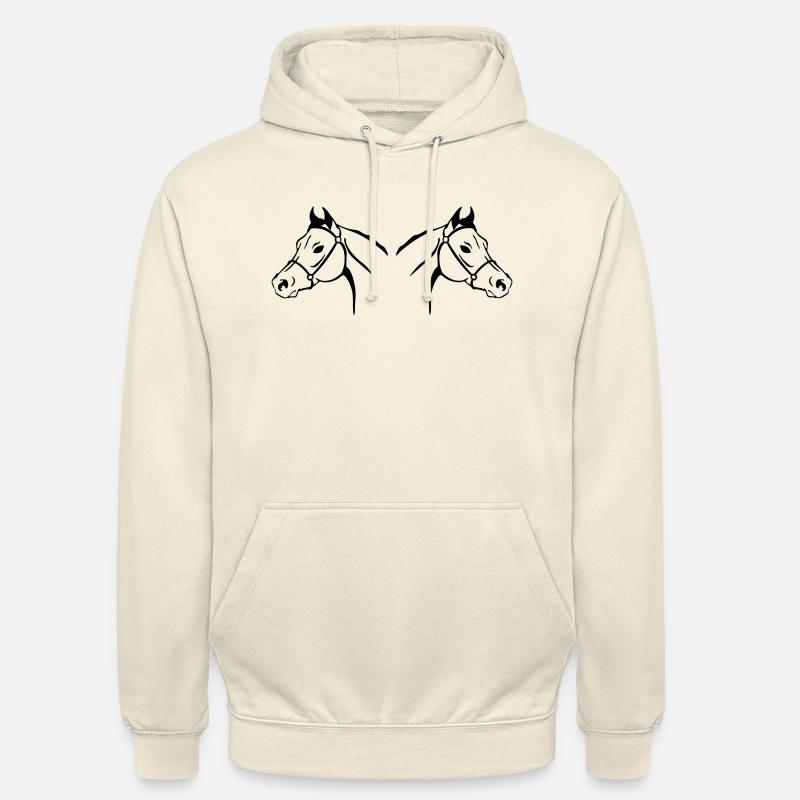 Chevaux - Sweat-shirt à capuche unisexe - vanille