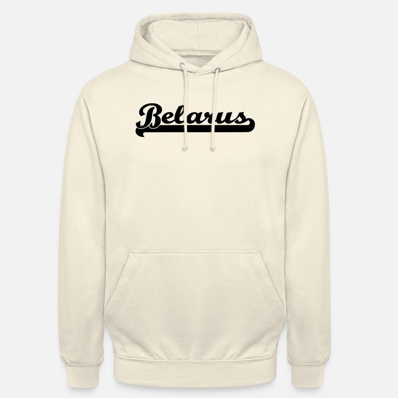 écrit biélorussie - Sweat-shirt à capuche unisexe - vanille