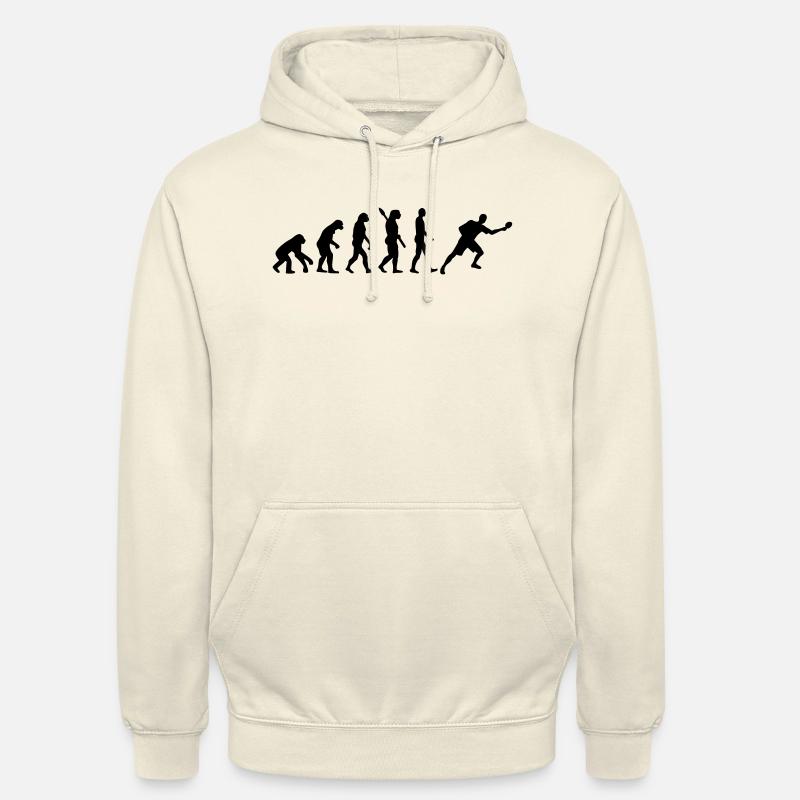Évolution Ping-pong - Sweat-shirt à capuche unisexe - vanille