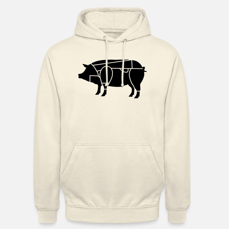 boucher ou de charcutier_b1 - Sweat-shirt à capuche unisexe - vanille