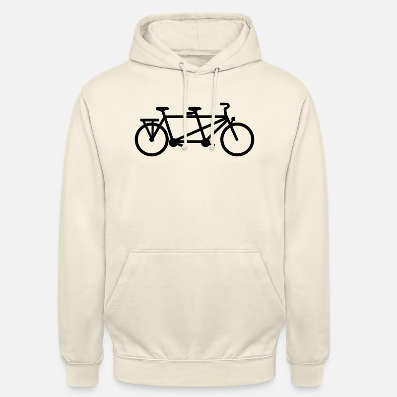 Tandem Bicyclette vélo - Sweat-shirt à capuche unisexe - vanille