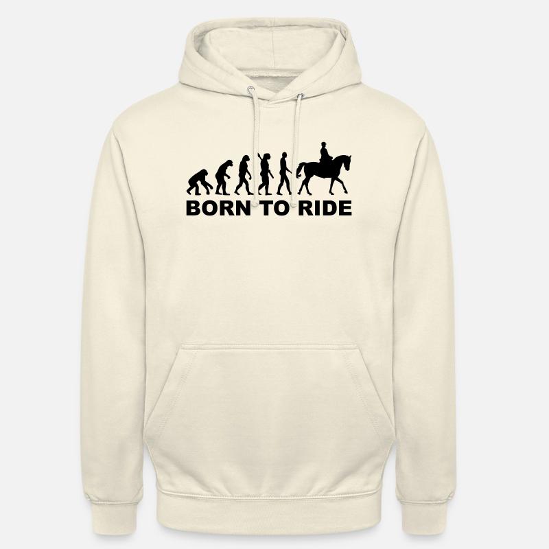 Évolution aller à cheval - Sweat-shirt à capuche unisexe - vanille