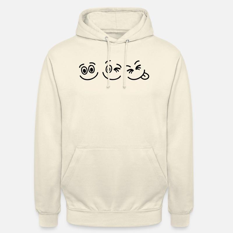 smileys_1_f1 - Sweat-shirt à capuche unisexe - vanille