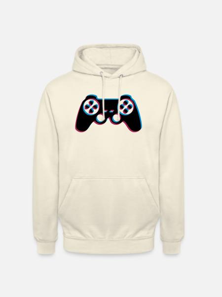 3d controller design logo clip art cool gamer zocke - Unisex Hoodie - vanilla