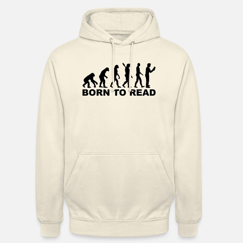 Evolution born to read - Unisex Hoodie - vanilla