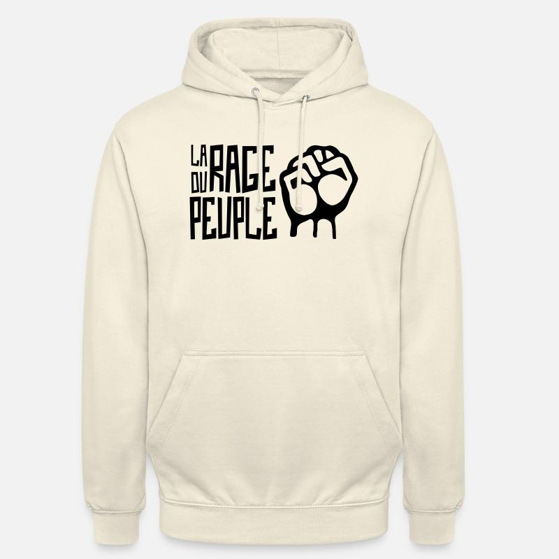 La Rage du Peuple / Politique Rébellion Elections - Sweat-shirt à capuche unisexe - vanille