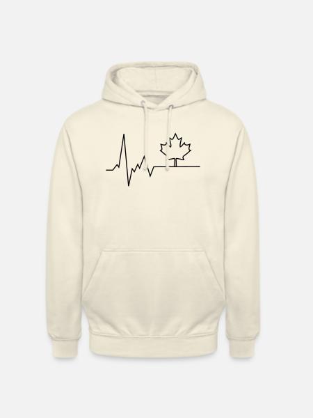 herzschlag kanada - Unisex Hoodie - Vanille-Milchshake