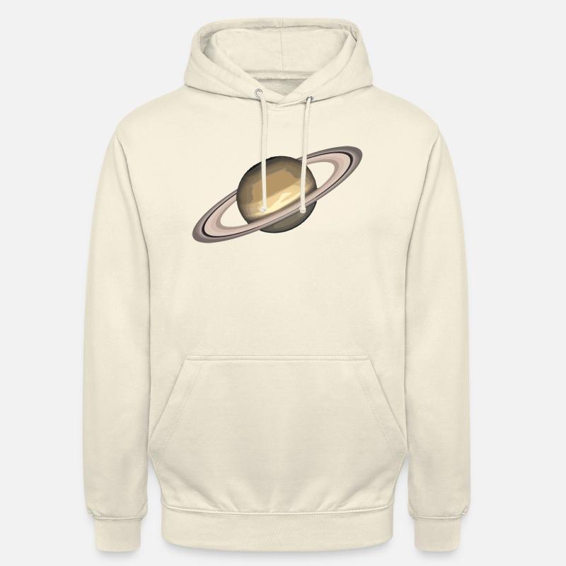 Saturne - Sweat-shirt à capuche unisexe - vanille