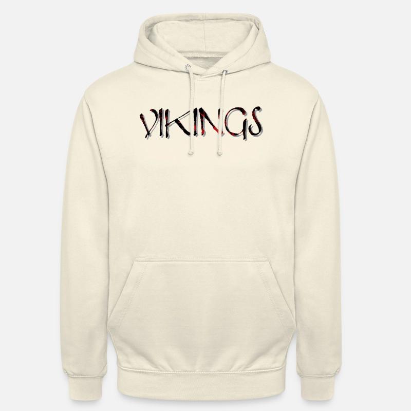 VIKINGS Wickinger-bogstaver - Hættetrøje unisex - vaniljemilkshake