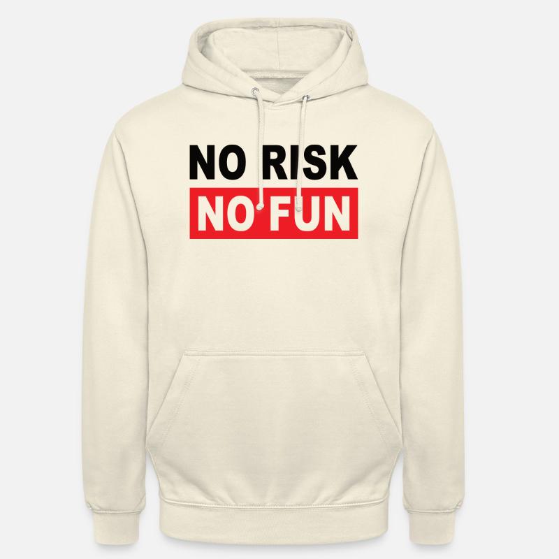 AUCUN RISQUE PAS DE PLAISIR - Sweat-shirt à capuche unisexe - vanille