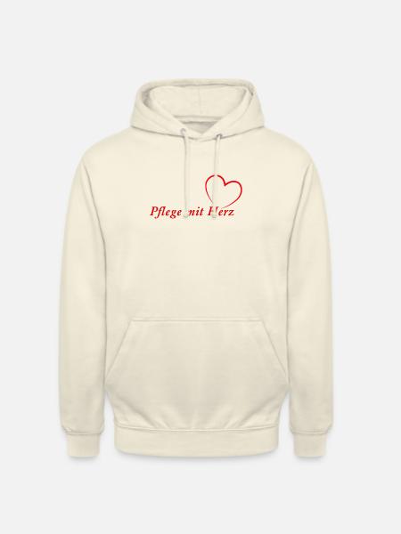 Pflege mit HERZ - Unisex Hoodie - Vanille-Milchshake