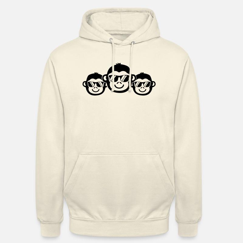 Singe Cool 1 - Sweat-shirt à capuche unisexe - vanille