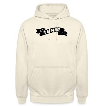 Équipe - Sweat-shirt à capuche unisexe - vanille - Devant - Alina (178cm) & Michal (187cm)