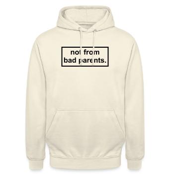 not from bad parents - Nicht von schlechten Eltern - Unisex Hoodie - Vanille-Milchshake - Vorne - Alina (178cm) & Michal (187cm)