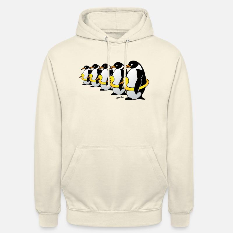 Pinguine mit Quietscheentchen - Unisex Hoodie - Vanille-Milchshake