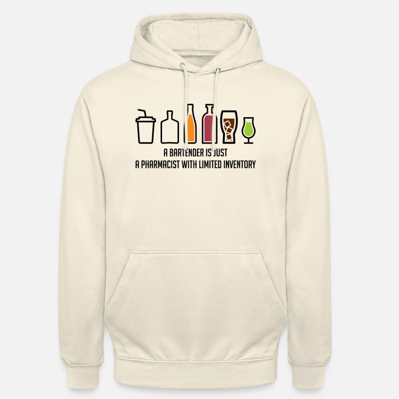 Pharmacie / Pharmacien: A Bartender est juste un - Sweat-shirt à capuche unisexe - vanille