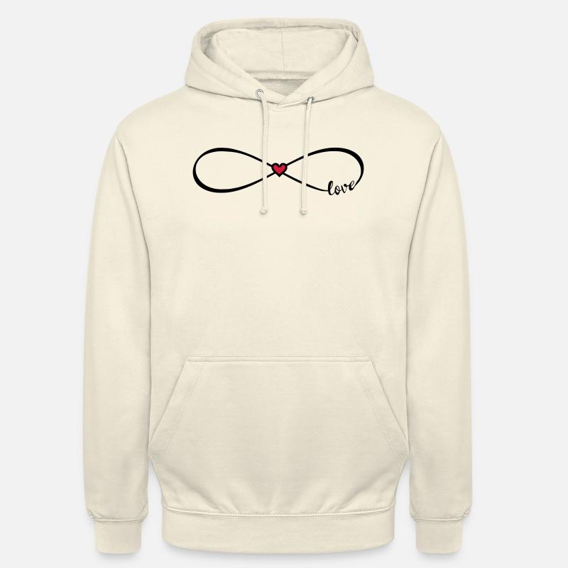 Infinity Love Font Infinity 8 Red Heart - Unisex Hoodie - vanilla