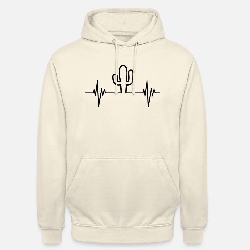 Cactus Pulse - Sweat-shirt à capuche unisexe - vanille