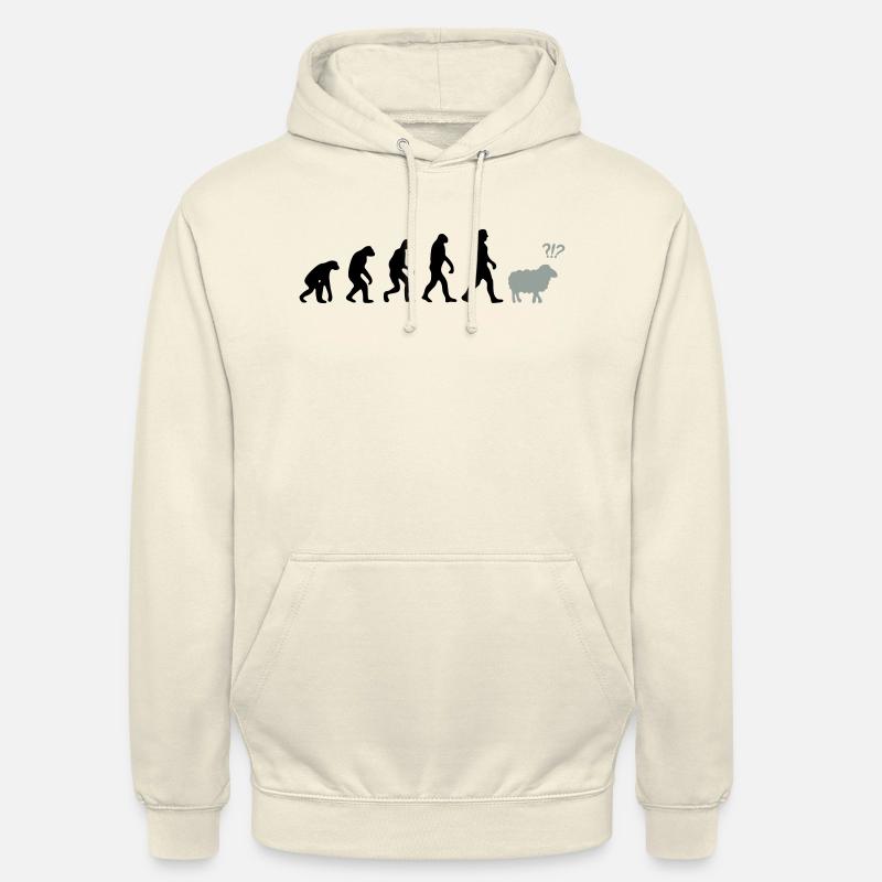 evolution mouton - Sweat-shirt à capuche unisexe - vanille