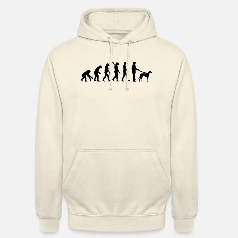Evolution Lévrier - Sweat-shirt à capuche unisexe - vanille