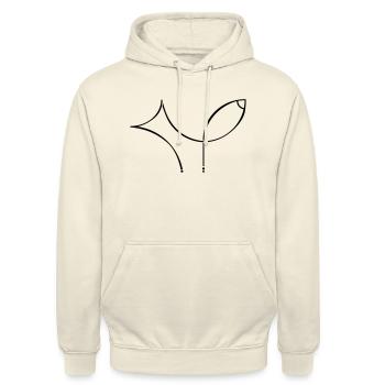 Fox - Unisex Hoodie - Vanille-Milchshake - Vorne - Alina (178cm) & Michal (187cm)