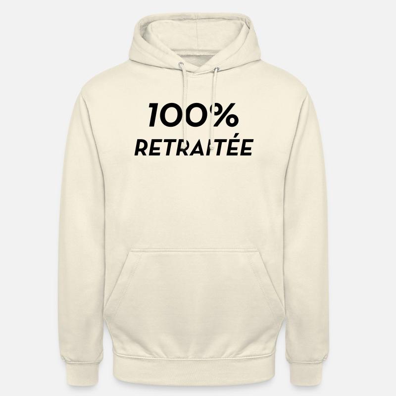 retraite / retraité / retraitée / pension - Sweat-shirt à capuche unisexe - vanille