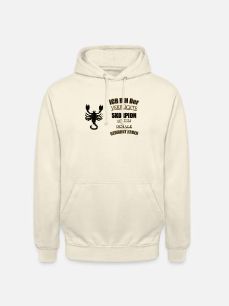 Sternzeichen Skorpion Spruch - Unisex Hoodie - Vanille-Milchshake