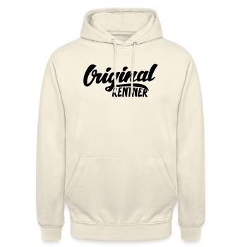 Rentner Arbeit Fertig - Unisex Hoodie - Vanille-Milchshake - Vorne - Alina (178cm) & Michal (187cm)