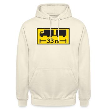 33m - Sweat-shirt à capuche unisexe - vanille - Devant - Alina (178cm) & Michal (187cm)
