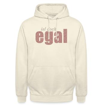 Ist doch egal - dunkel - Unisex Hoodie - Vanille-Milchshake - Vorne - Alina (178cm) & Michal (187cm)