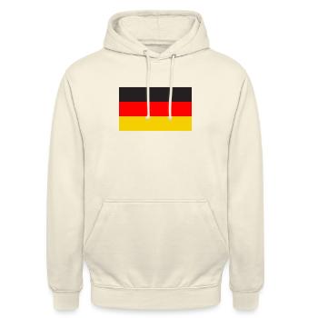 Drapeau de l’Allemagne - Sweat-shirt à capuche unisexe - vanille - Devant - Alina (178cm) & Michal (187cm)