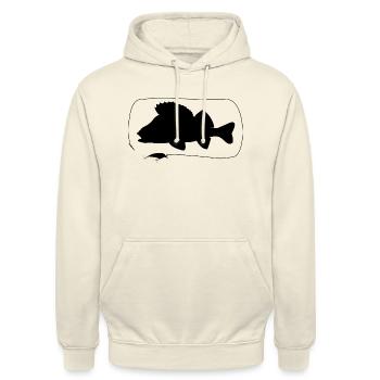 Barsch mit Wobbler - Unisex Hoodie - Vanille-Milchshake - Vorne - Alina (178cm) & Michal (187cm)