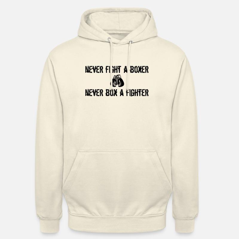 Ne jamais combattre un boxeur - Sweat-shirt à capuche unisexe - vanille
