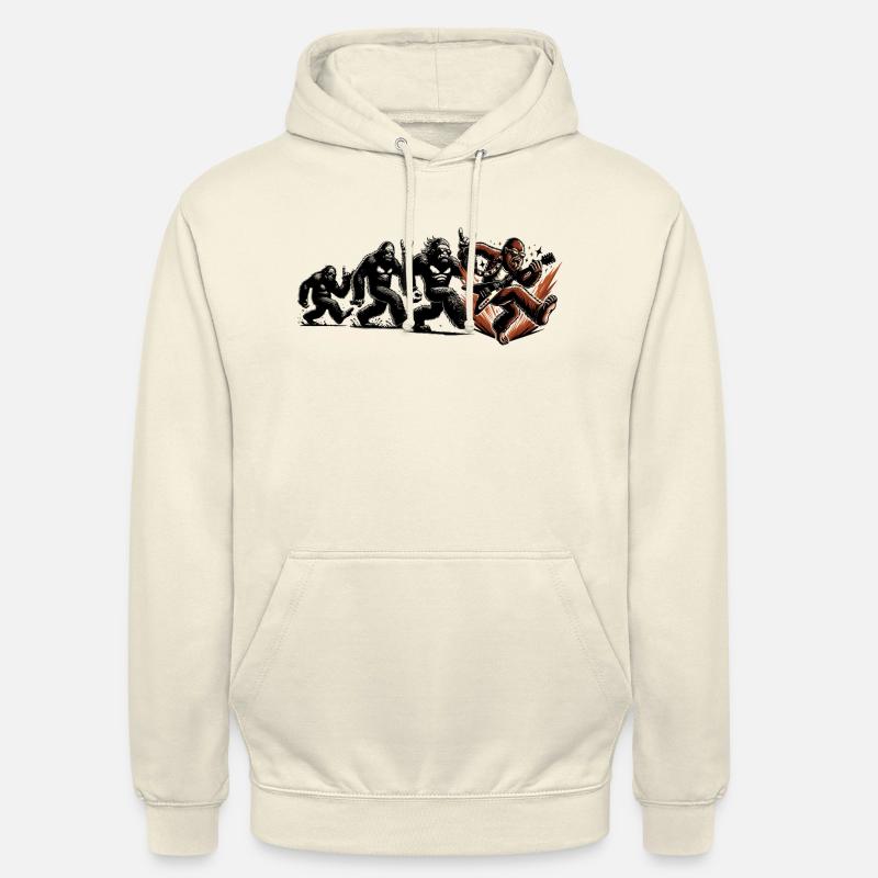Bigfoot guitariste Evolution Walk - Sweat-shirt à capuche unisexe - vanille