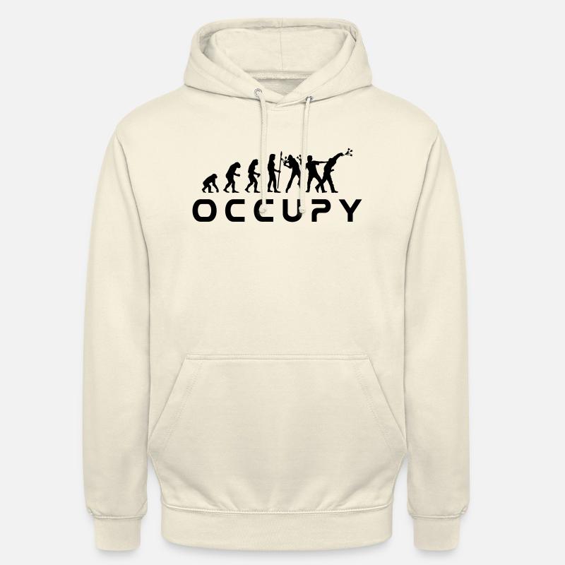 evolution_occupy - Sweat-shirt à capuche unisexe - vanille
