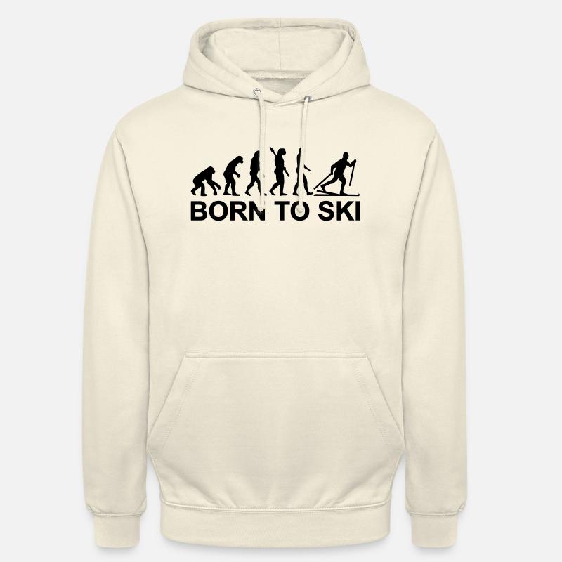 Évolution Ski de fond - Sweat-shirt à capuche unisexe - vanille