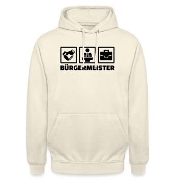 Bürgermeister - Unisex Hoodie - Vanille-Milchshake - Vorne - Alina (178cm) & Michal (187cm)