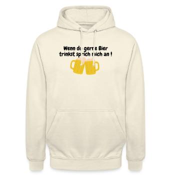 Trinkspruch - Unisex Hoodie - Vanille-Milchshake - Vorne - Alina (178cm) & Michal (187cm)