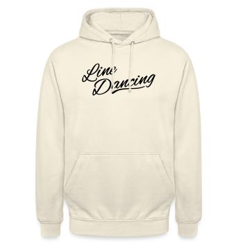 Linedancing fetzige Handschrift - Unisex Hoodie - Vanille-Milchshake - Vorne - Alina (178cm) & Michal (187cm)