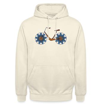 Fahrrad - Unisex Hoodie - Vanille-Milchshake - Vorne - Alina (178cm) & Michal (187cm)