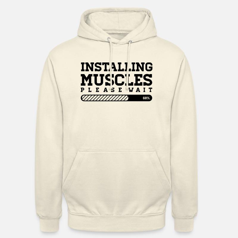 INSTALLING MUSCLES - PLEASE WAIT - Unisex Hoodie - Vanille-Milchshake